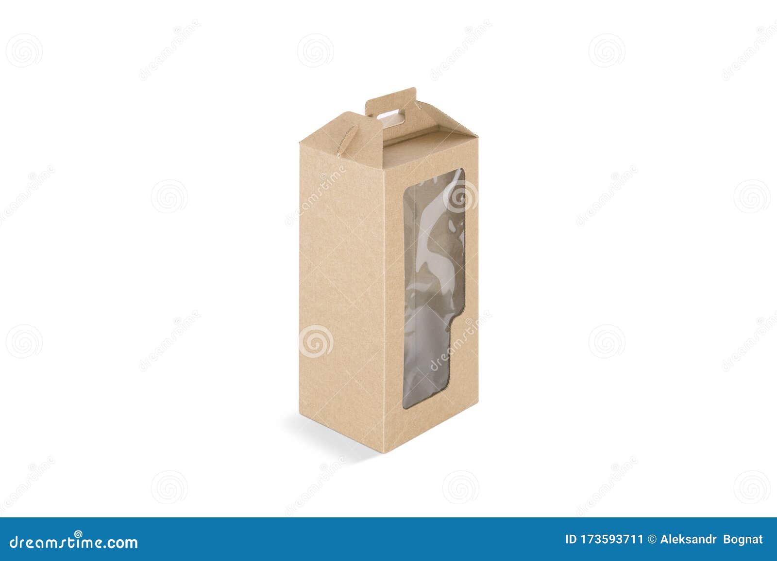 Download Blank Craft Rectangular Wine Box With Plastic Window Mock ...