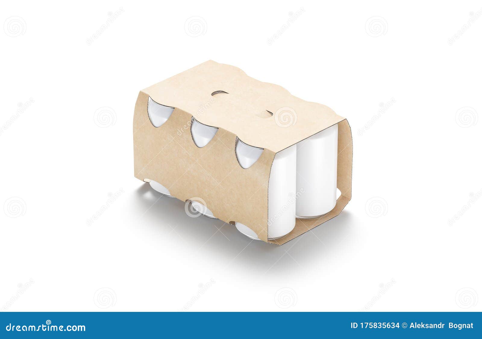 Download Blank Craft Six Beer Can Cardboard Pack Mock Up, Isolated ...