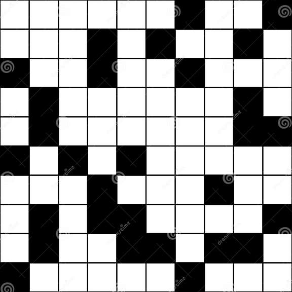 Blank Crossword Seamless Background Texture Stock Illustration