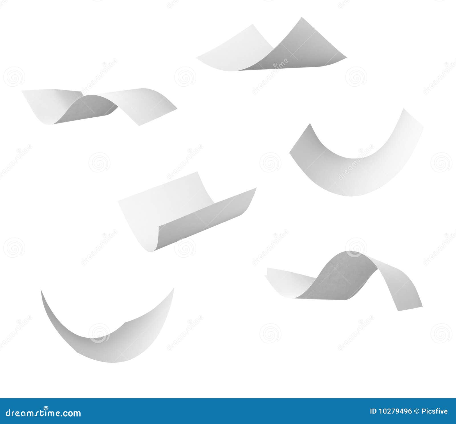 Blank Curl Paper Flying in Wind Stock Illustration - Illustration of  crumpled, coiled: 10279496