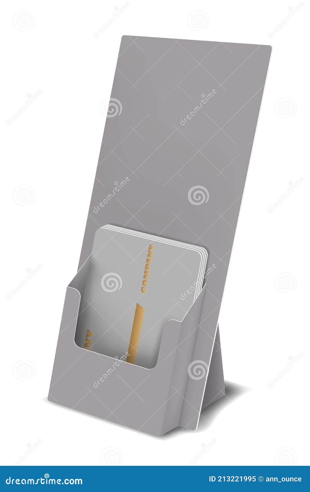 blank desk advertising dispenser with business cards inside, mock-up. table promotional material holder,  