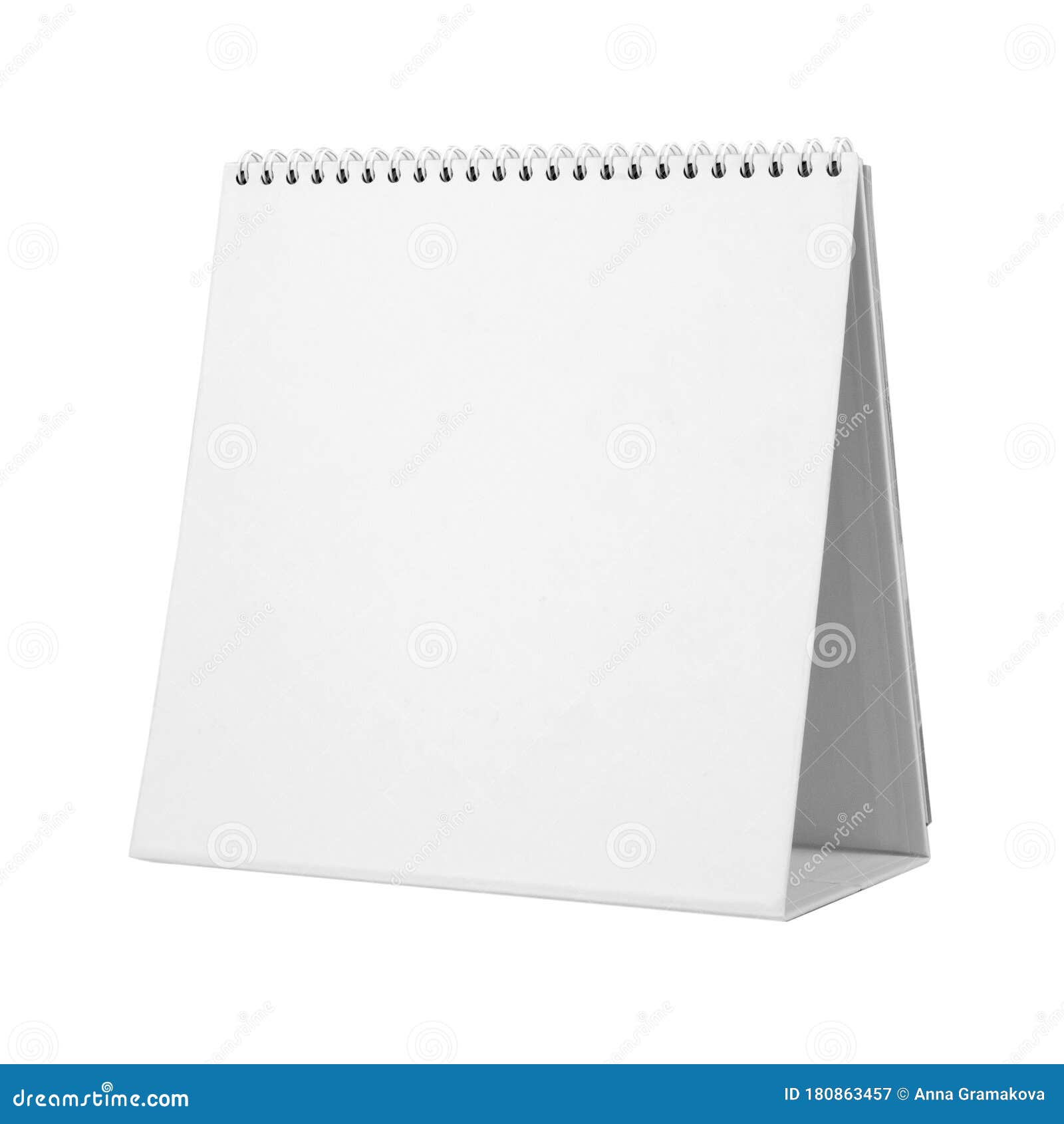 Blank Desktop Calendar Template Isolated on White Stock Image Image