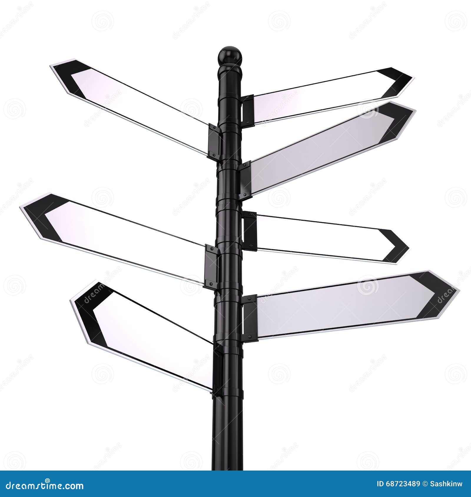 Blank direction road signs stock illustration. Illustration of