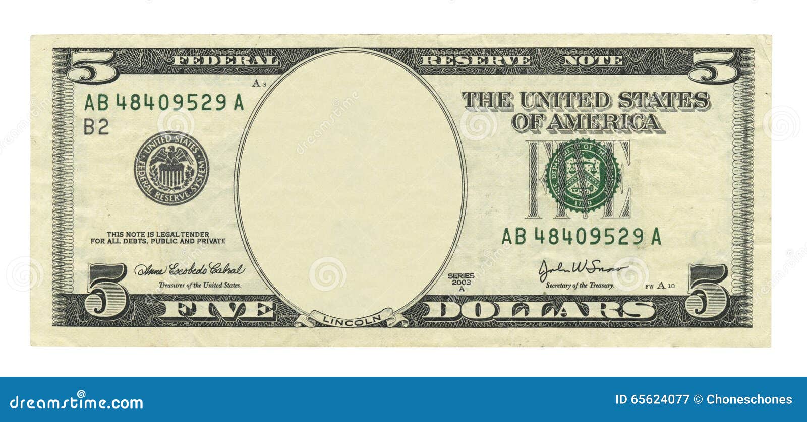 Blank 5 dollar bill stock image. Image of backdrop, currency - 65624077