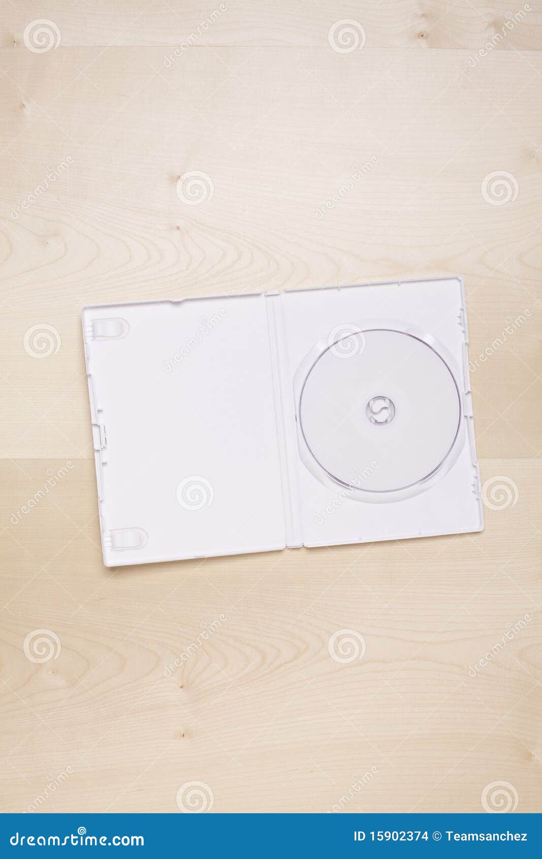 Blank DVD Box on wood stock photo. Image of single, print 15902374