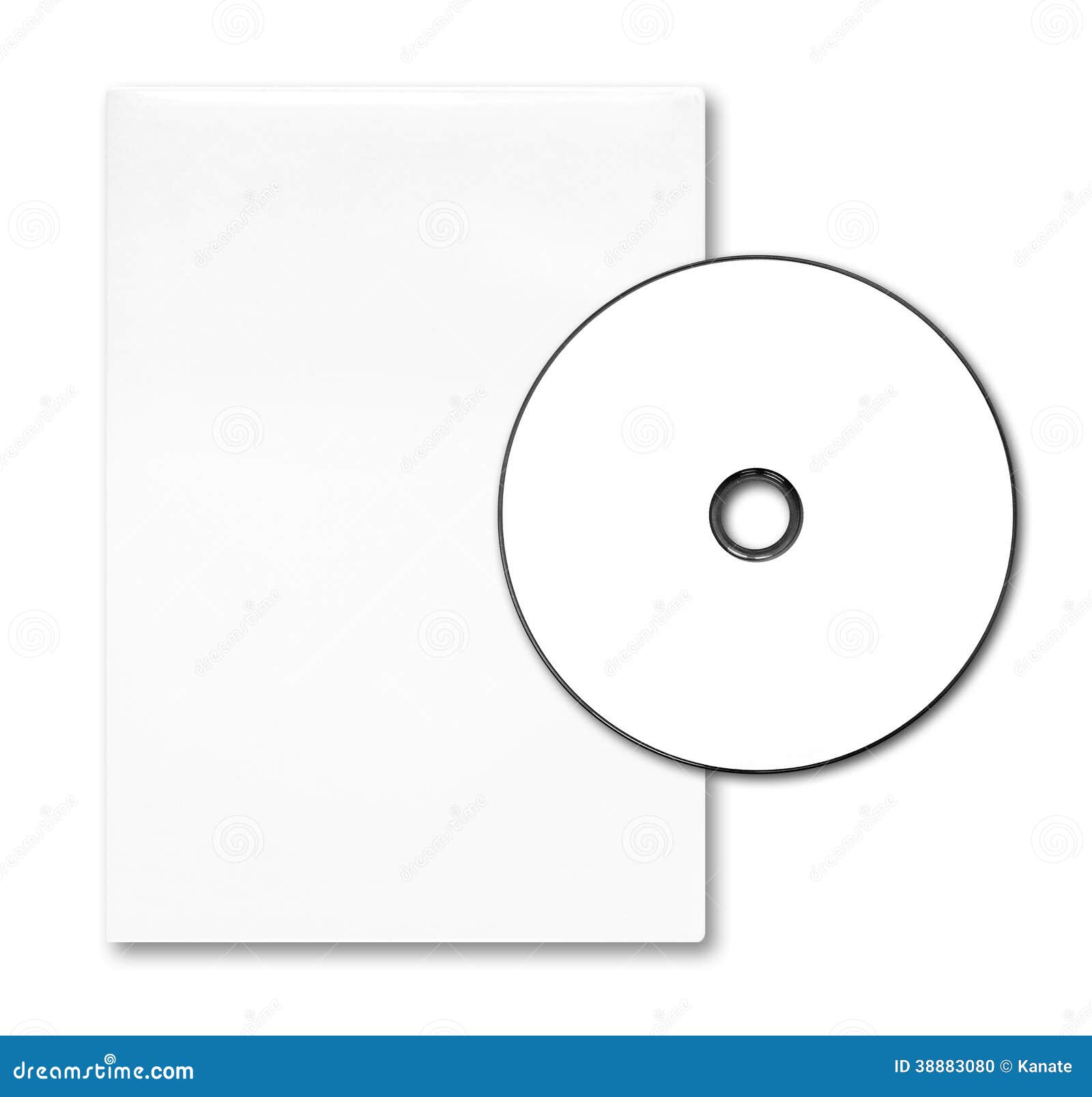 Blank DVD case and disc stock photo. Image of entertainment 38883080