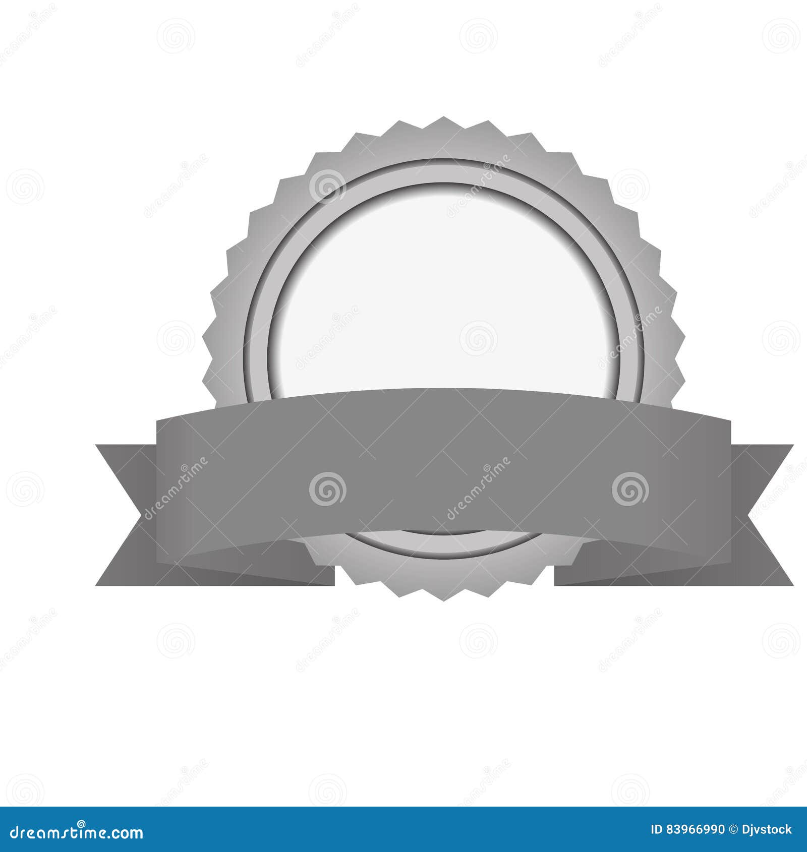 Blank emblem icon image stock vector. Illustration of ribbon - 83966990