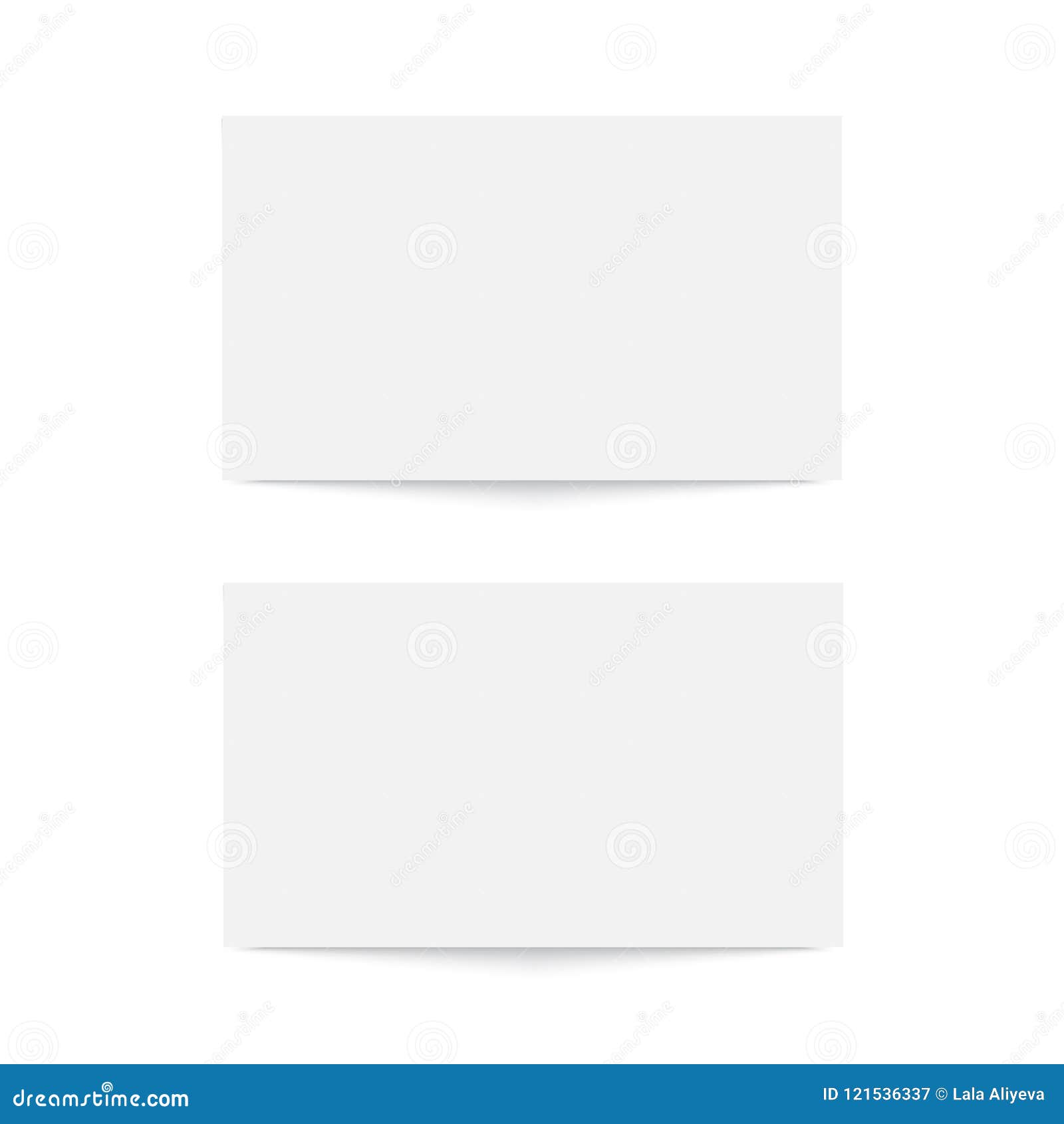 Blank, Empty Business Card Template for Front and Back Sides Throughout Plain Business Card Template