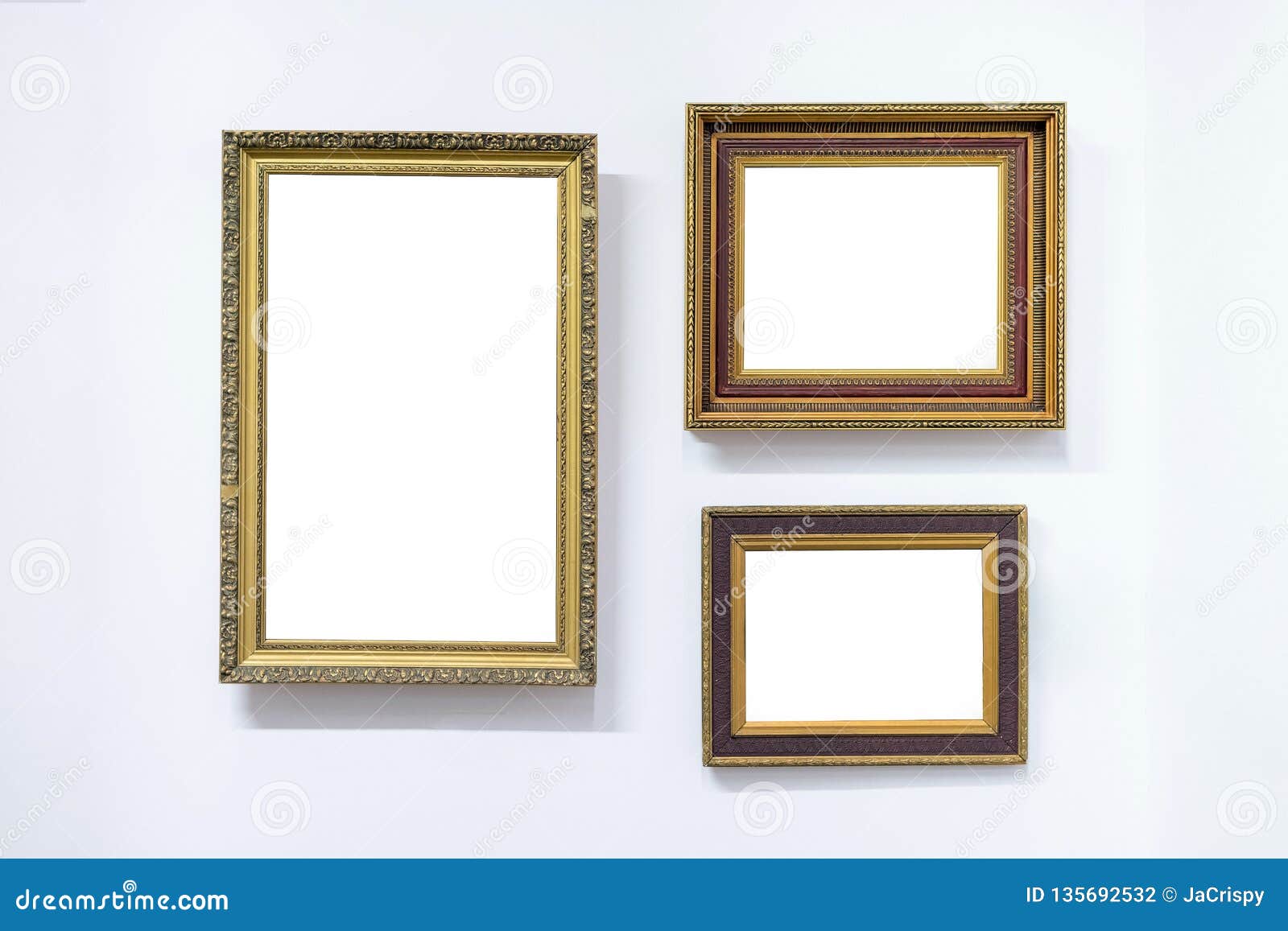 Empty Gallery Wall With Spotlights Royalty-Free Stock Photo ...