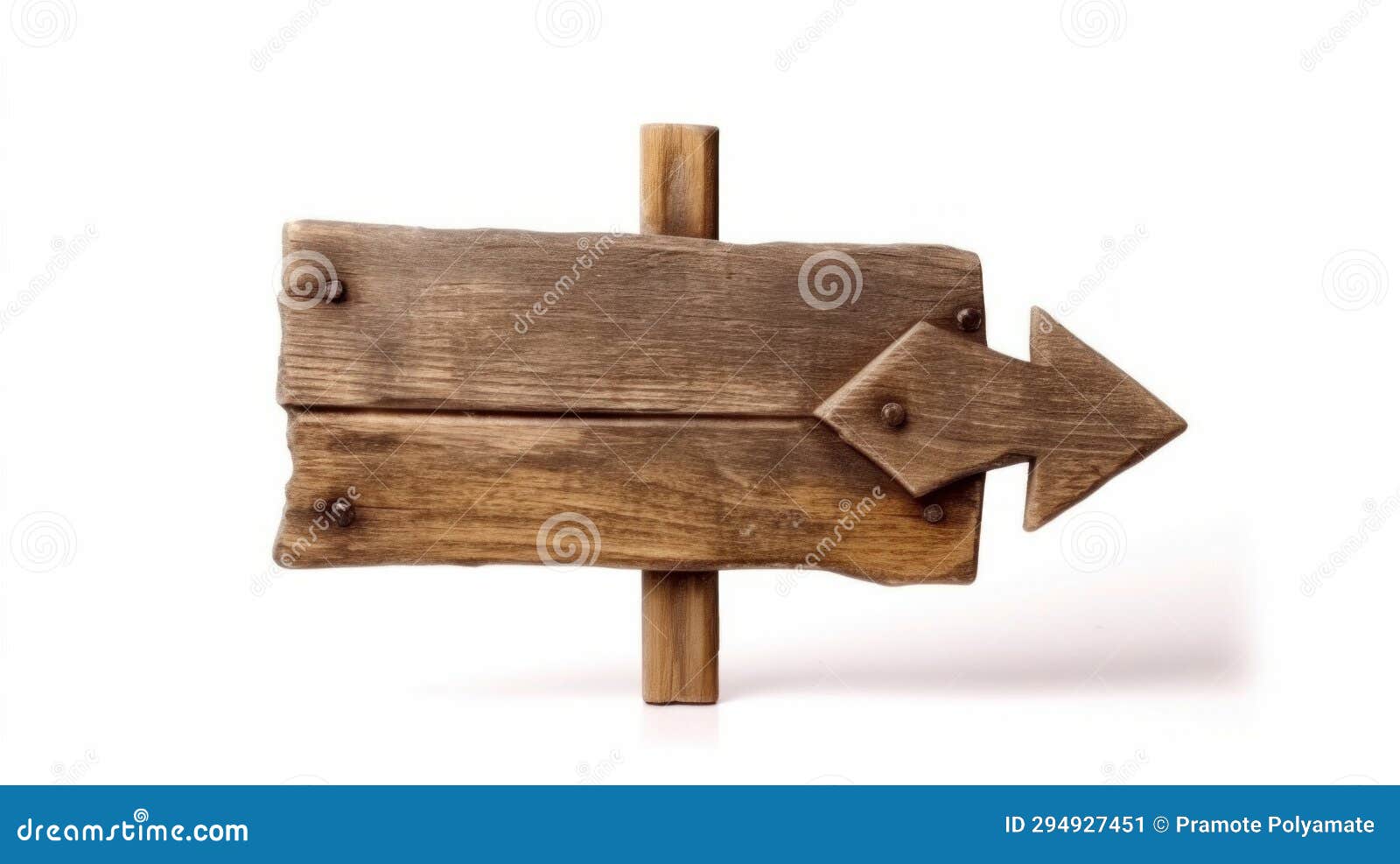 blank empty wooden rustic signage sign board signpost post wood  on white background