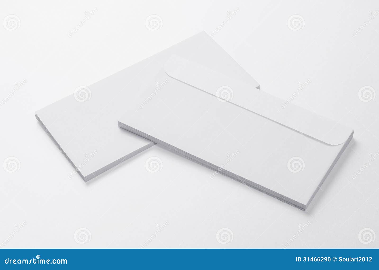 Blank Envelopes on White Background Stock Illustration Illustration