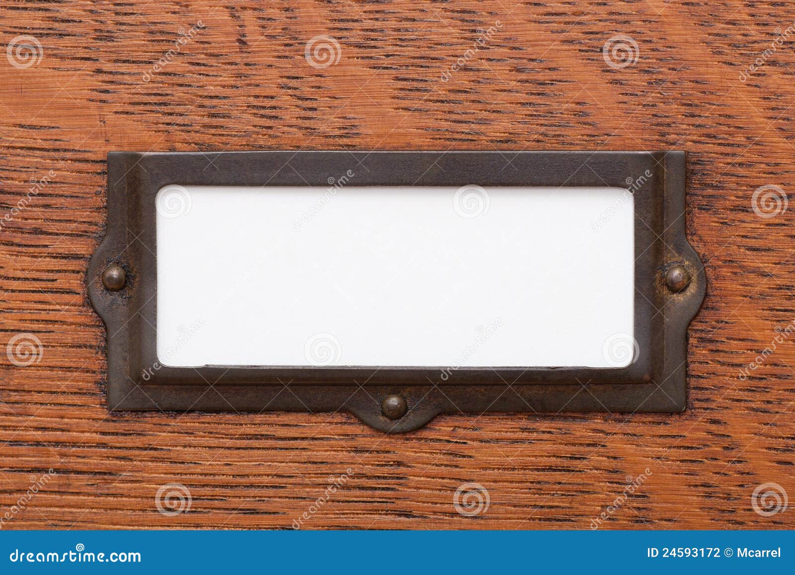 Blank File Drawer Label Stock Photo Image Of Archive 24593172