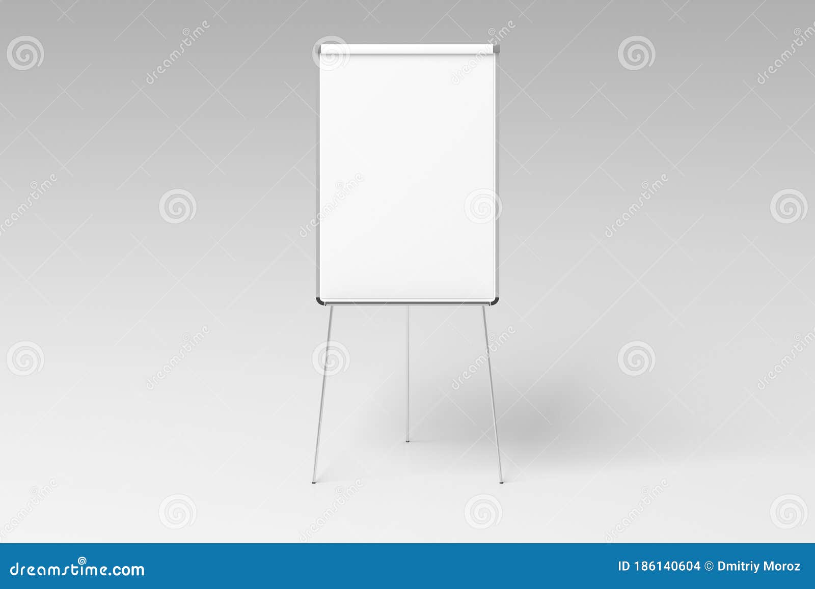 Blank flip chart standing stock illustration. Illustration of copy