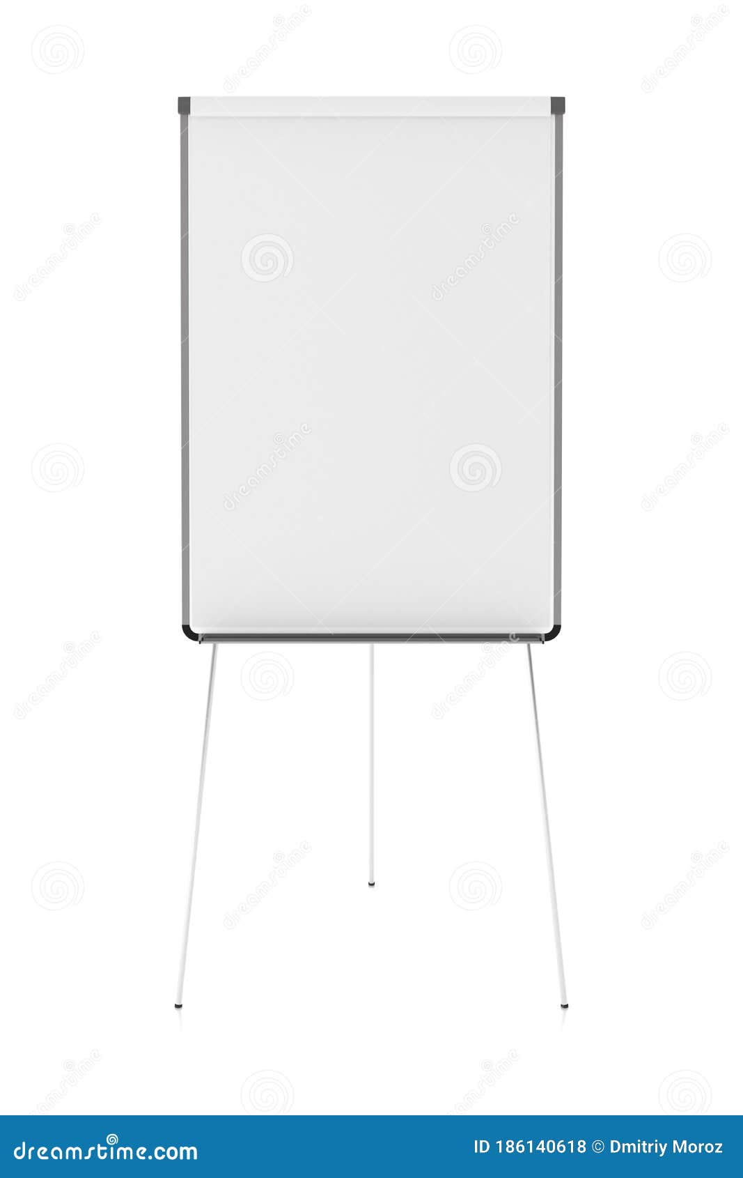 Blank flip chart standing stock illustration. Illustration of copy
