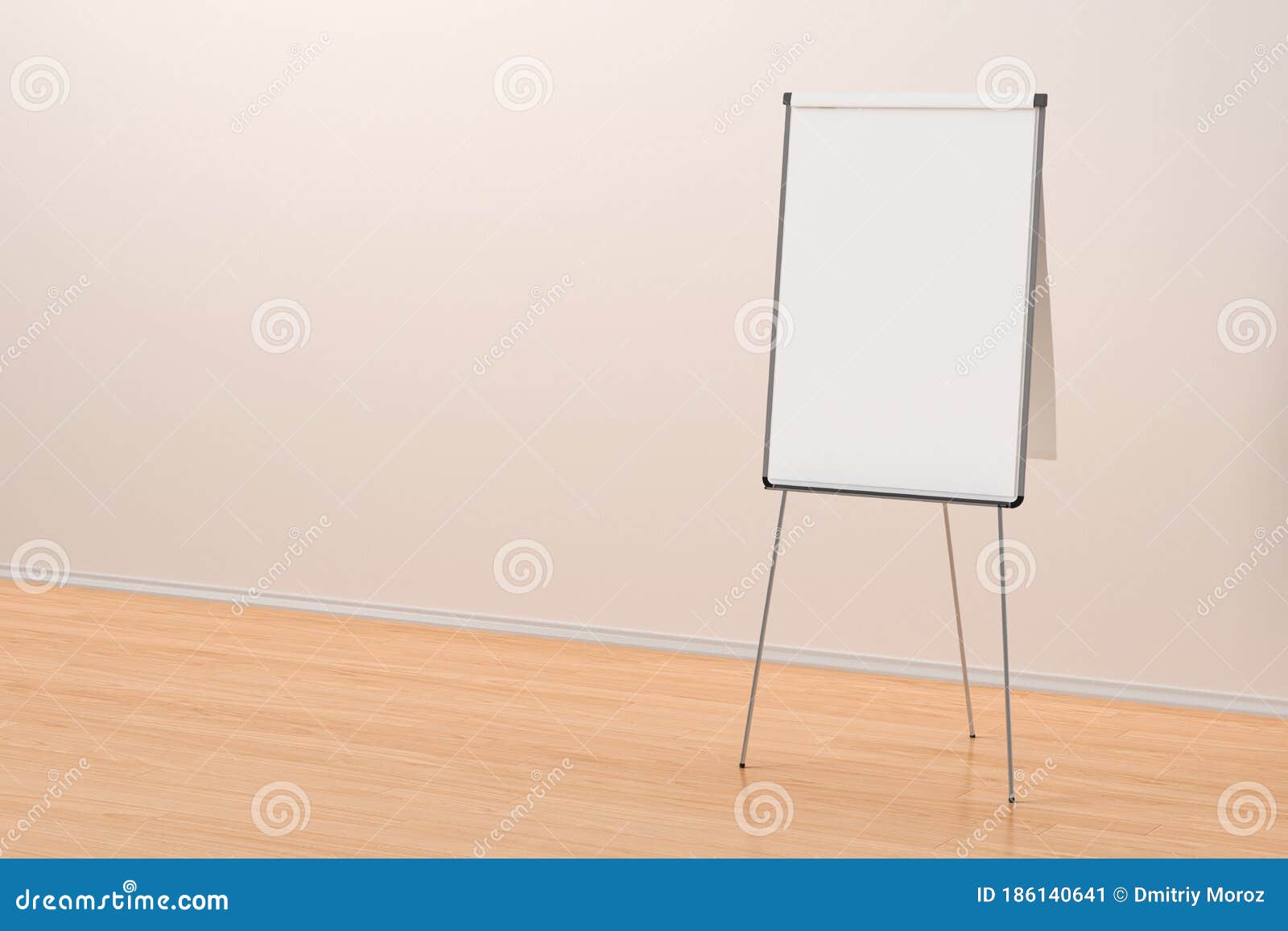 Blank flip chart standing stock illustration. Illustration of business