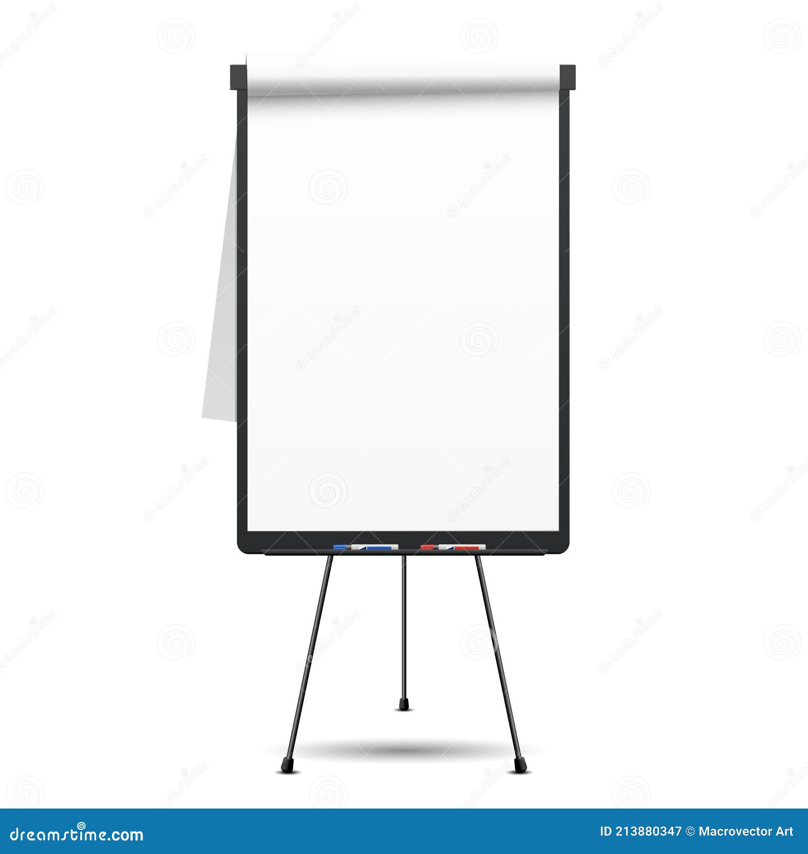 Blank flip chart stock vector. Illustration of isolated 213880347 Chart Paper Presentation