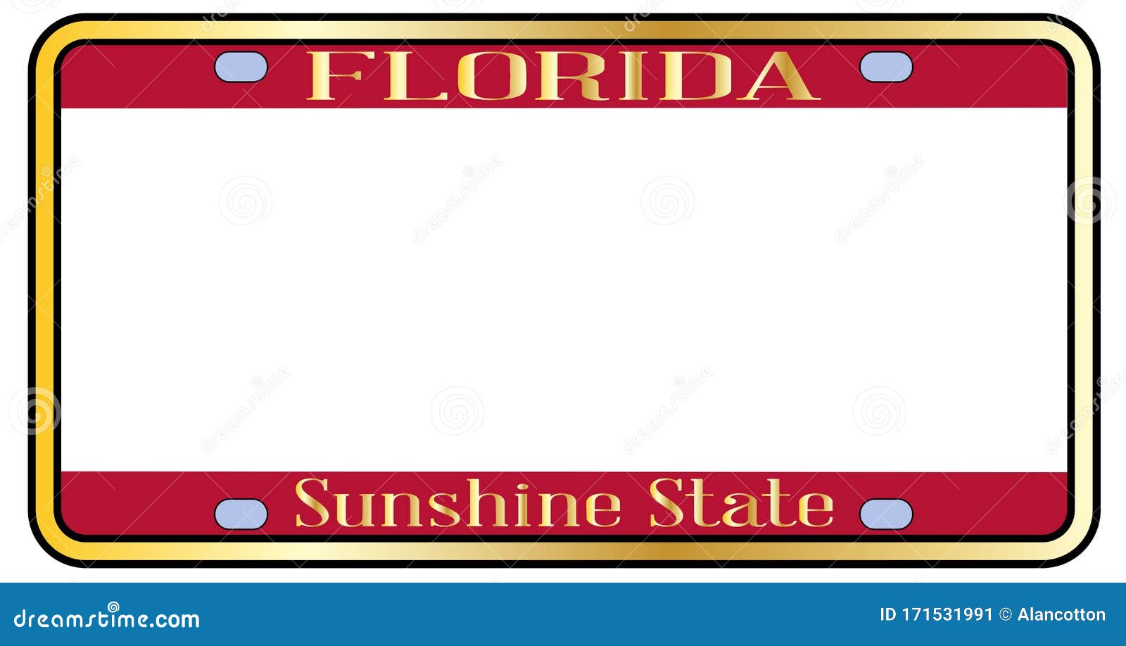 Florida License Plate Template