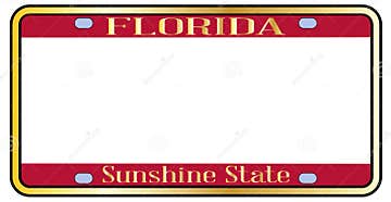 Blank Florida Vector Map Silhouette Illustration Isolated On White Background CartoonDealer