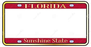 Blank Florida Vector Map Silhouette Illustration Isolated On White Background CartoonDealer