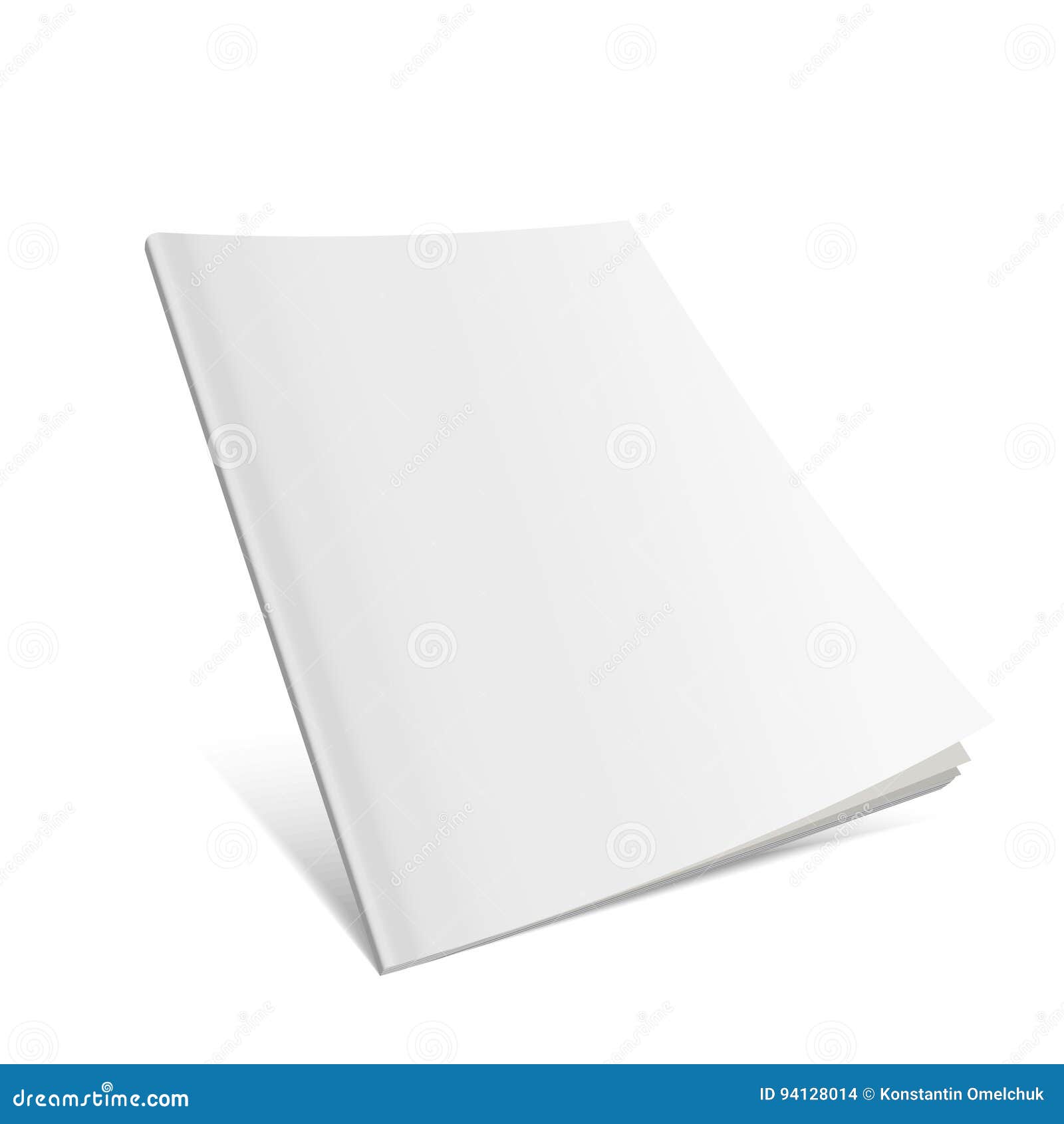 blank flying cover of magazine, book, booklet, brochure.