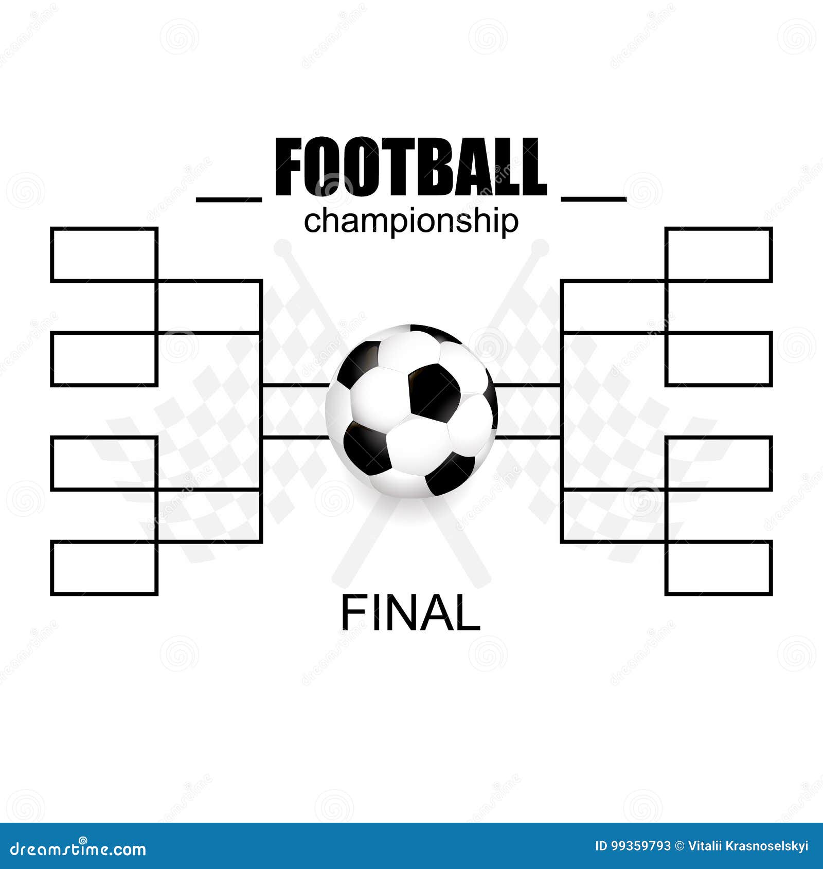 Blank Football Championship. Vector Illustration, Flat Design Stock Vector  - Illustration of icon, drawing: 99359793