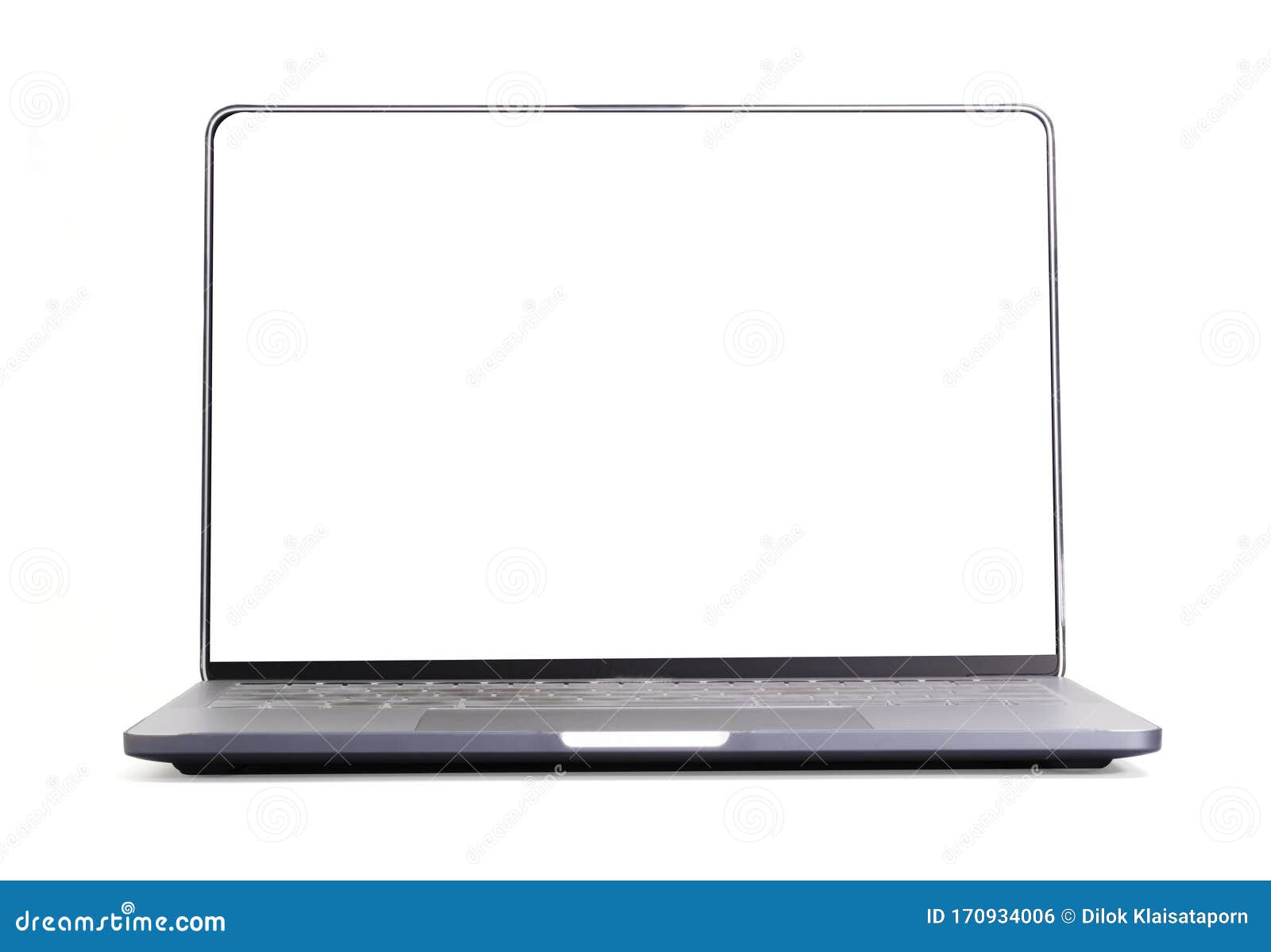 blank form of laptop computer frame with white background for add template infographic or presentation and advertisement.