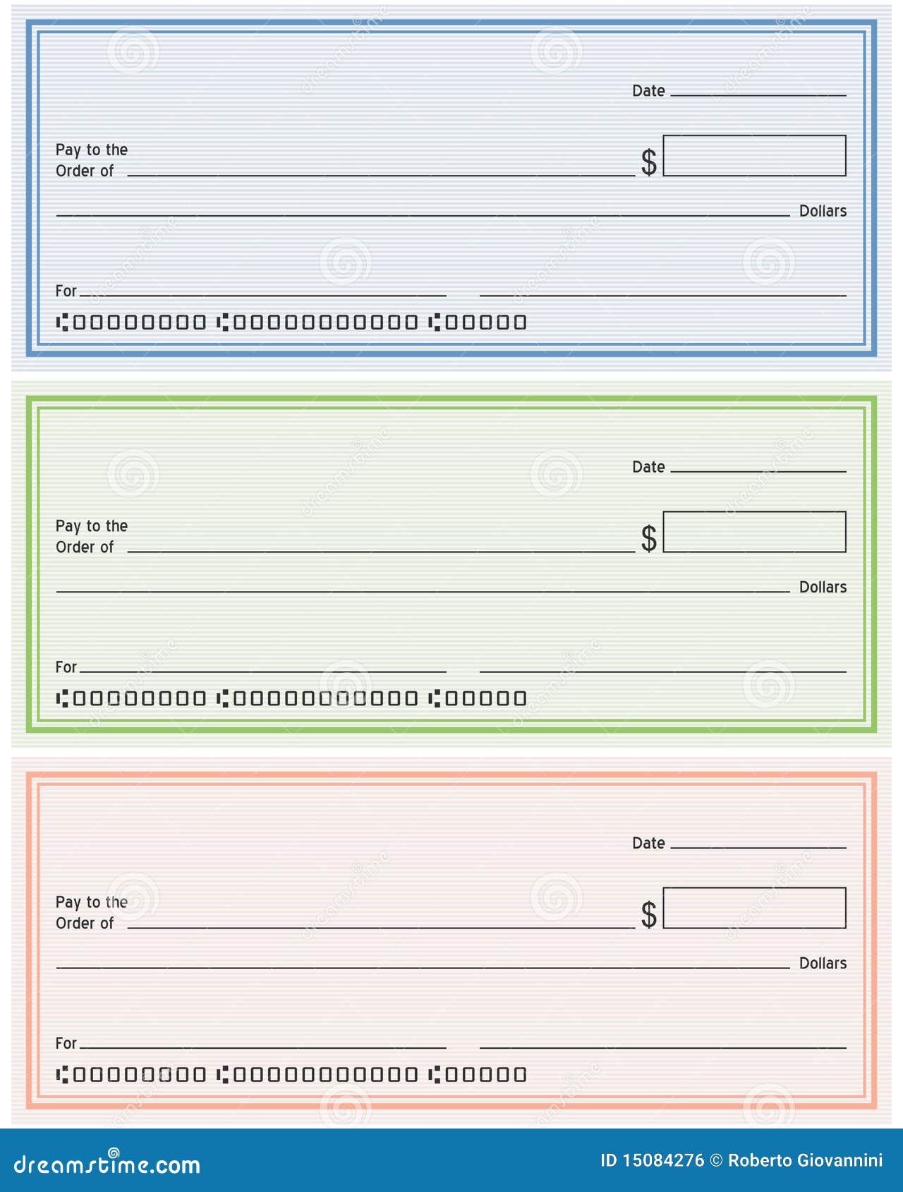 blank generic bank checks