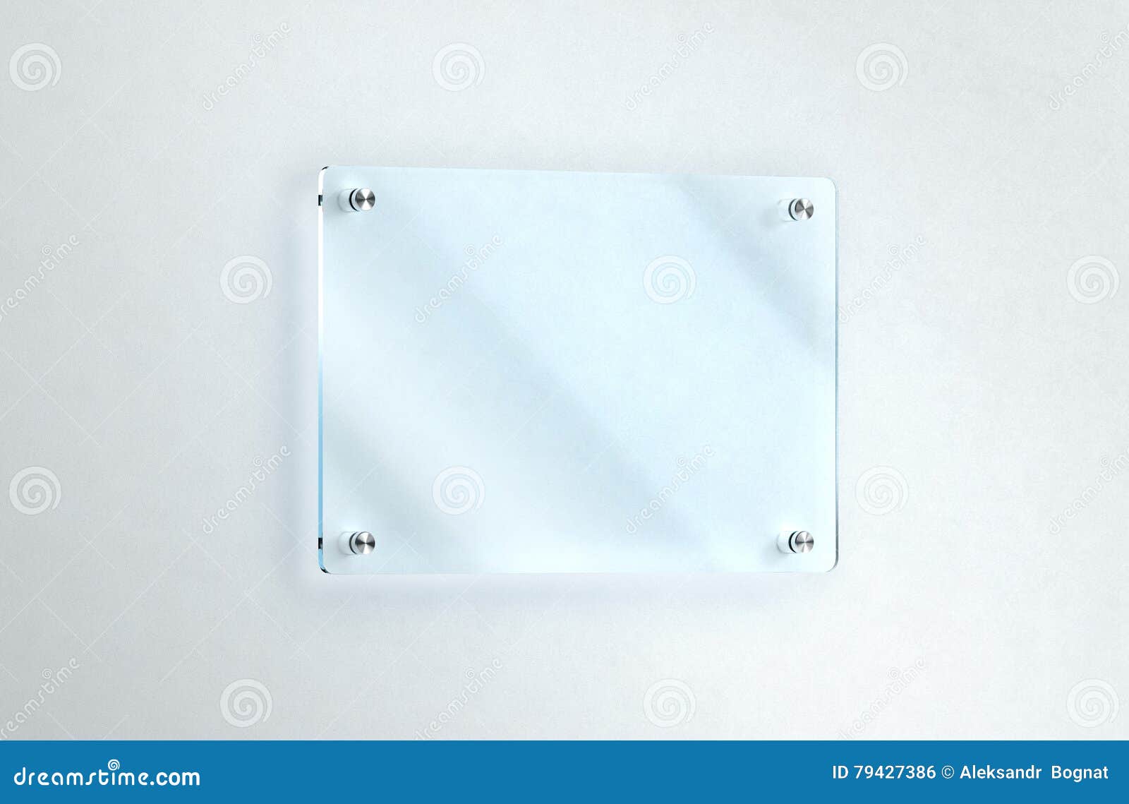 Download Blank Glass Nameplate Mounted On The Wall Mockup, Clipping ...