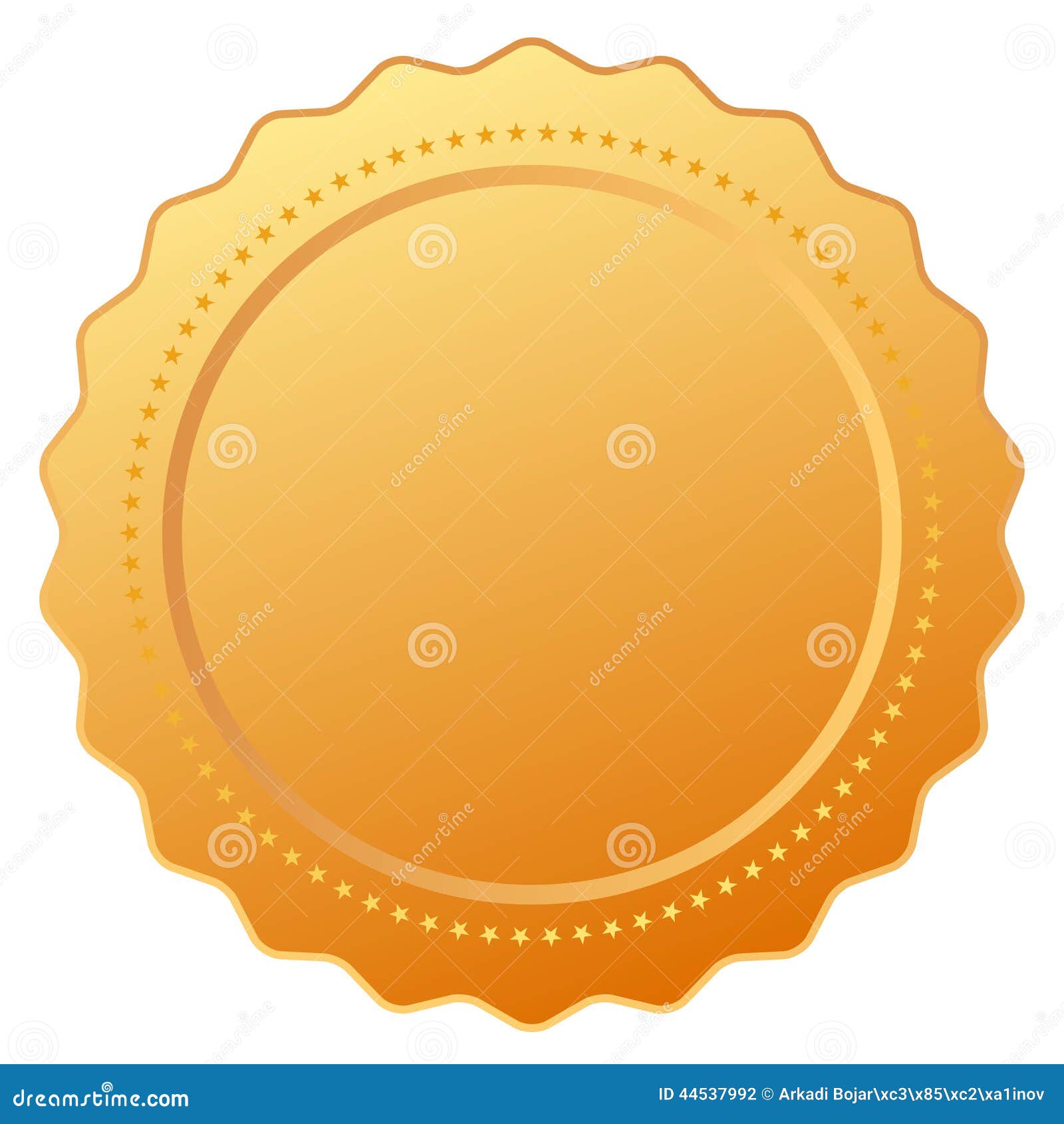 Blank gold certificate stock vector. Illustration of icon - 44537992