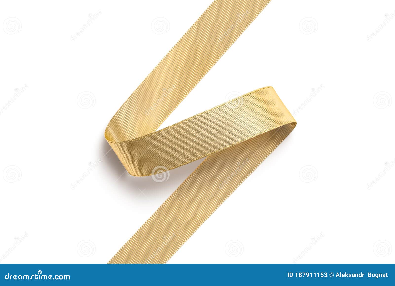 Download Blank Gold Curl Silk Ribbon Mock Up Isolated Stock Illustration Illustration Of Curl Birthday 187911153