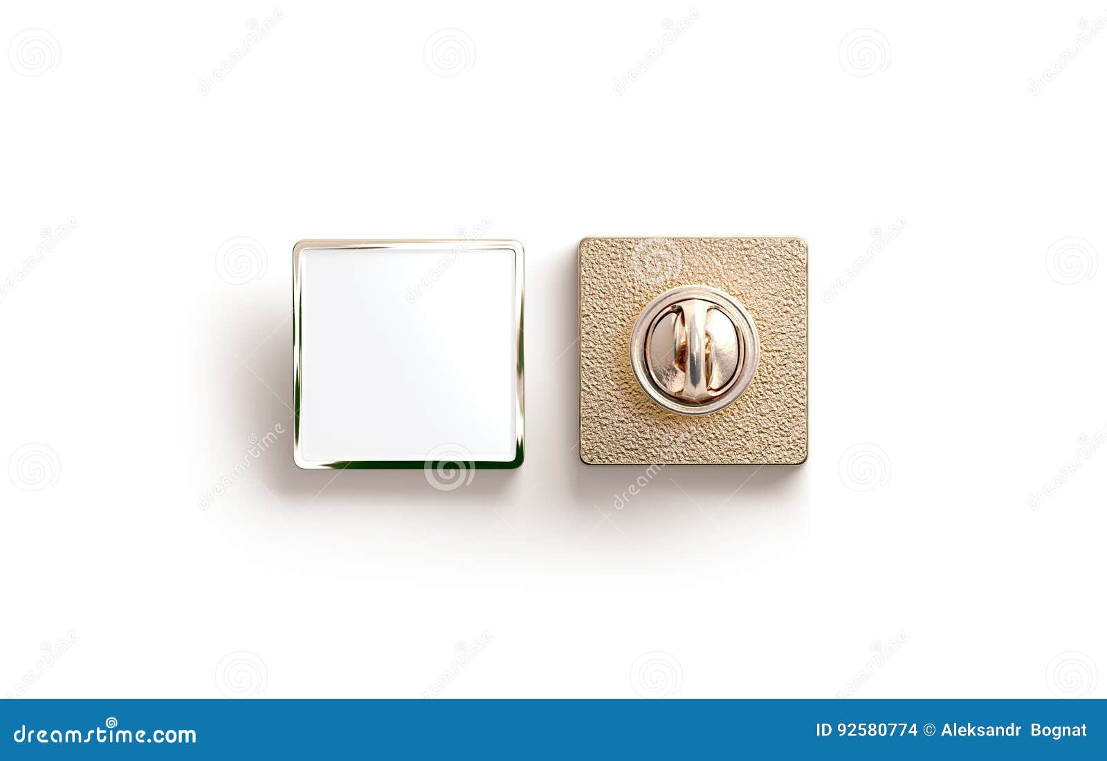 Download Blank Gold Enamel Pin Mock Up Front And Back Side View Stock Photo Image Of Button Brooch 92580774