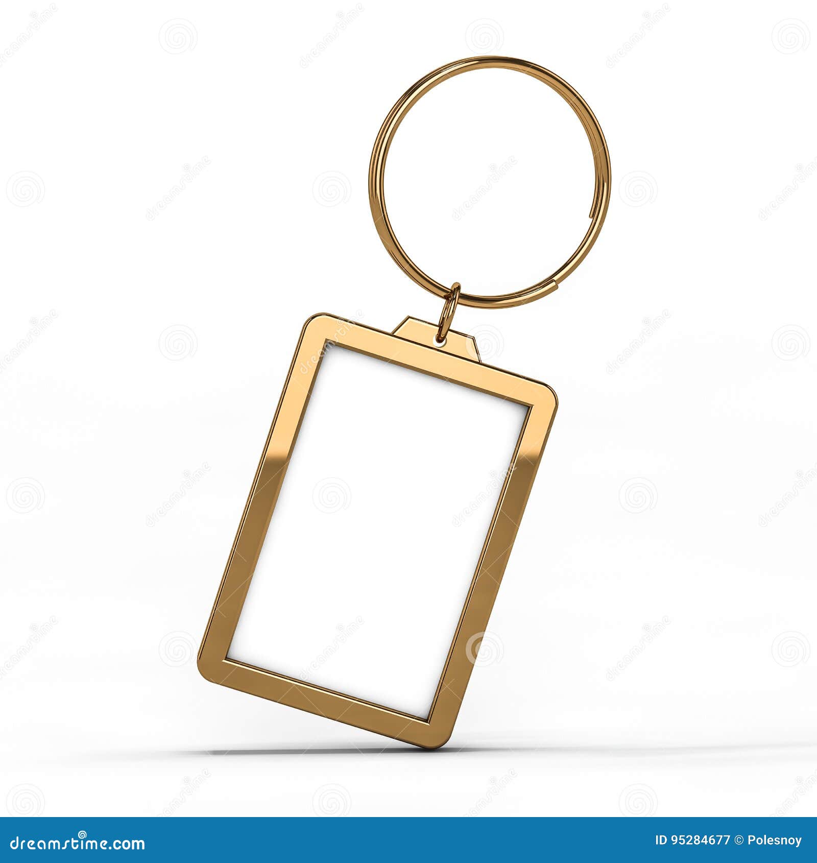 Download Blank Gold Keychain. Mockup Stock Illustration - Illustration of metal, round: 95284677