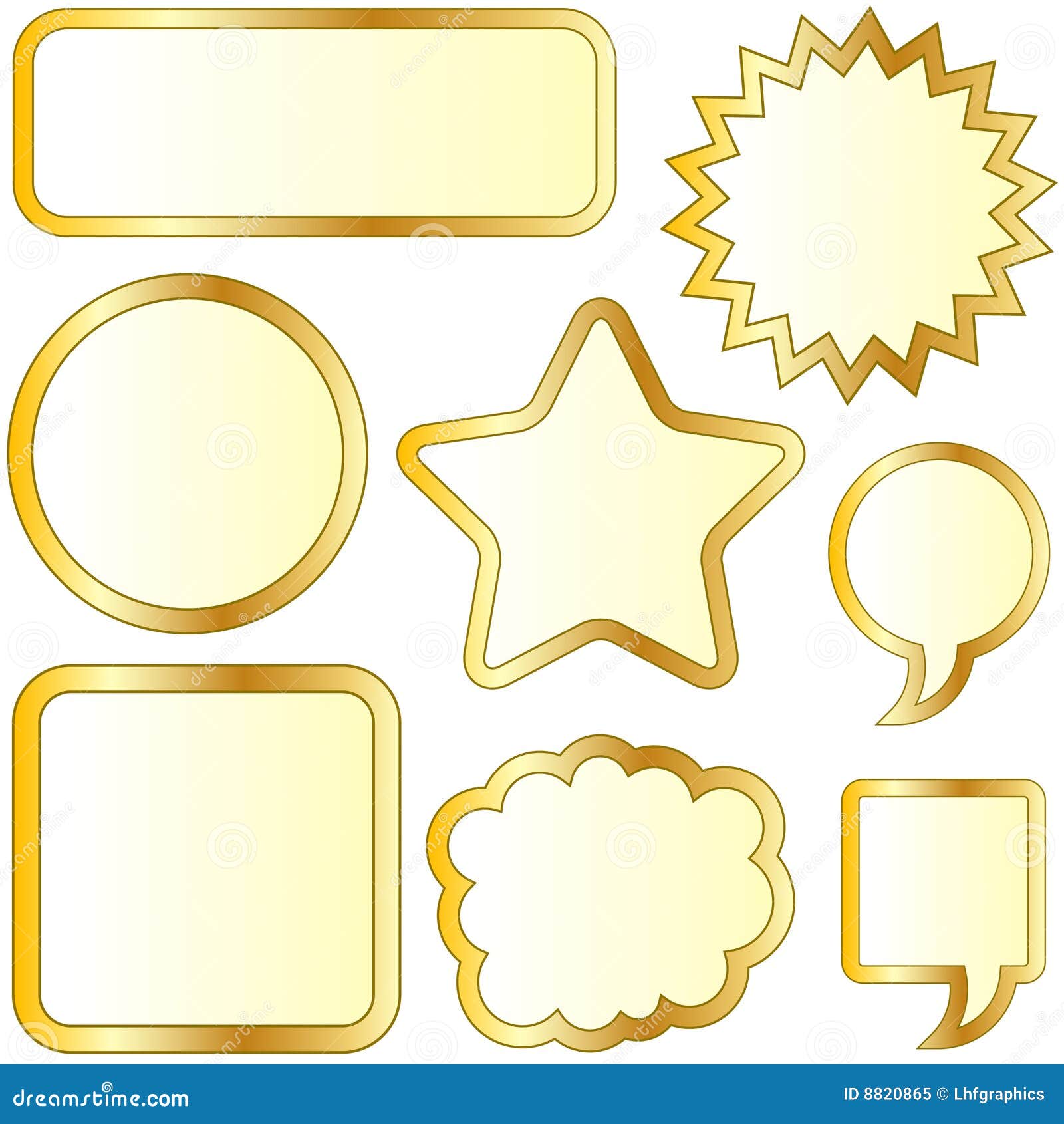 blank gold textured bubble stickers