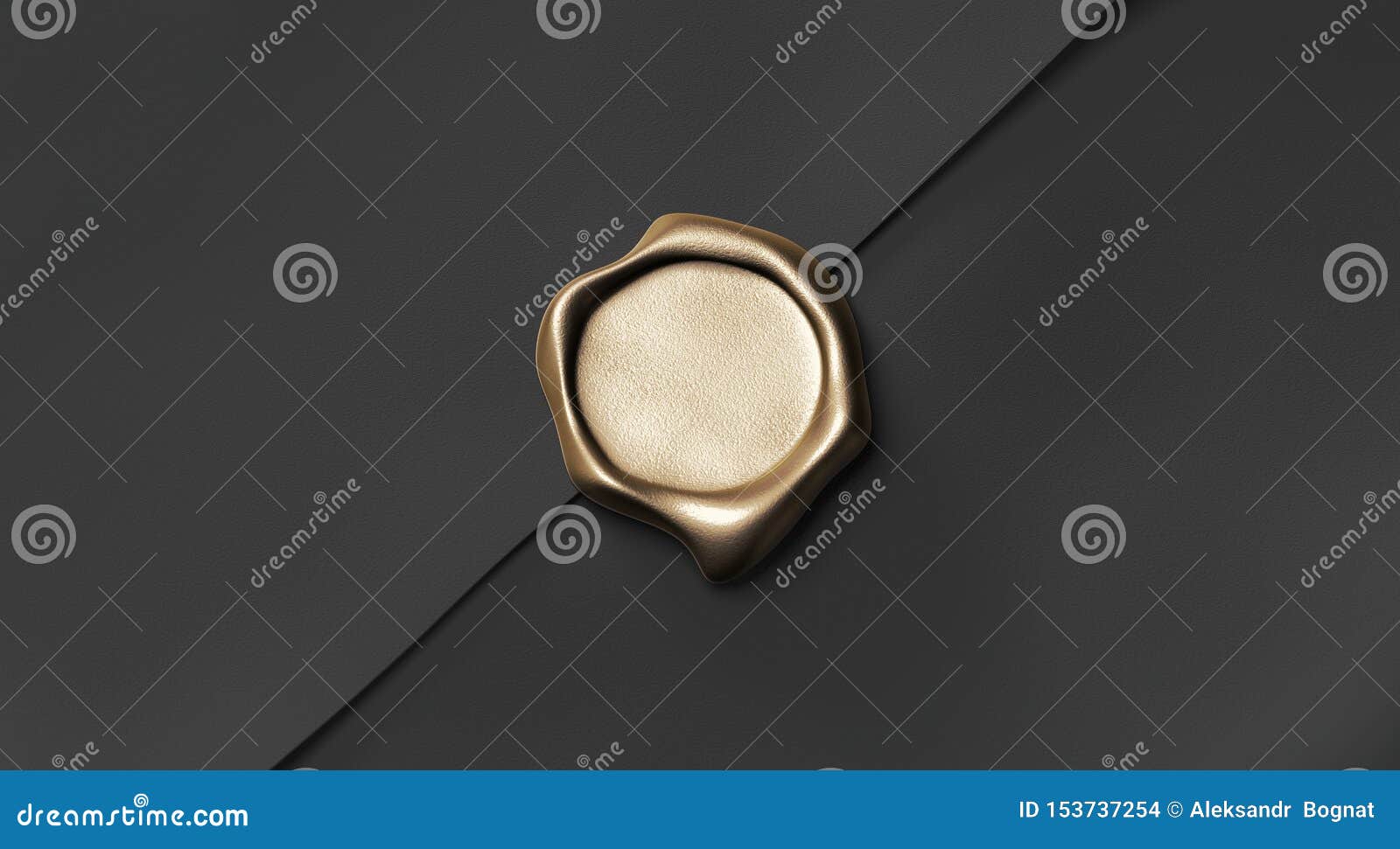 Download Blank Gold Wax Stamp On Paper Envelope Mockup, Top View ...