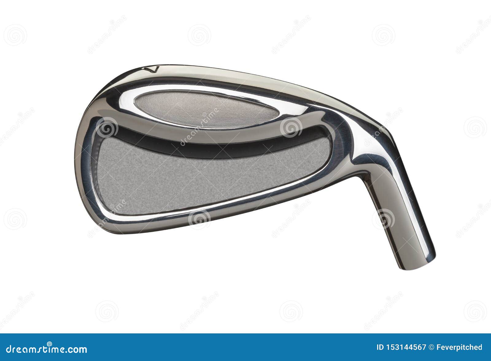 Blank Golf Club Iron Head Back Isolated on White Background Stock Image