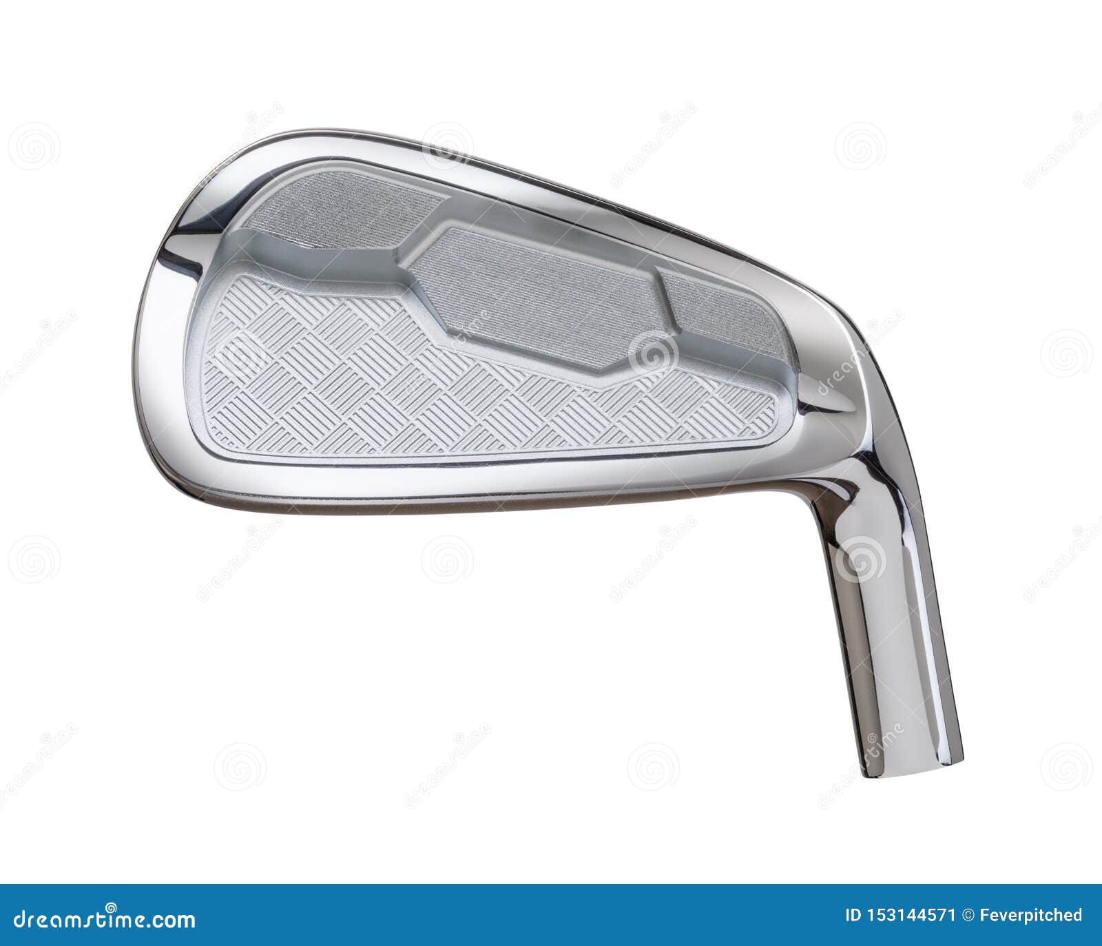 Blank Golf Club Iron Head Back Isolated on White Background Stock Image