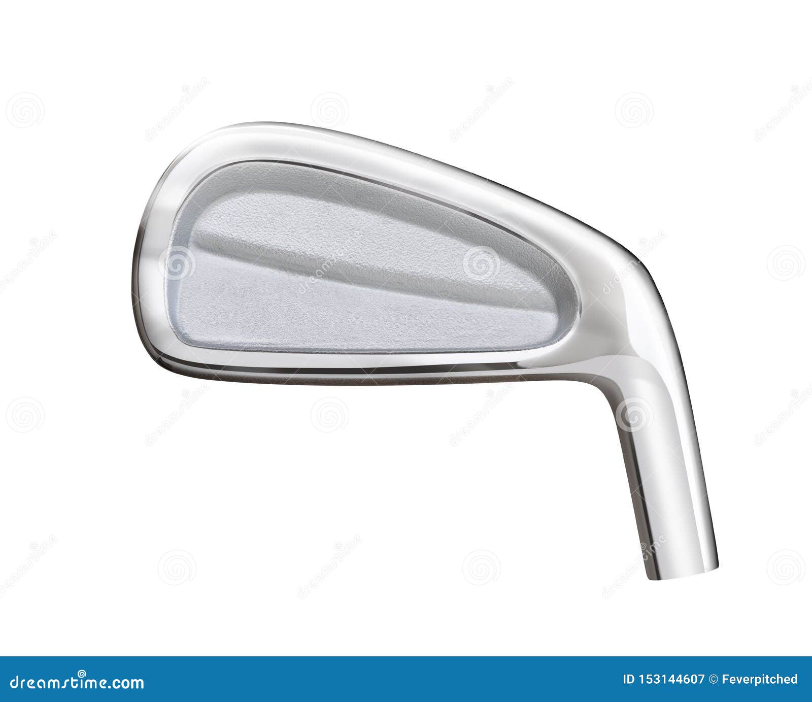 Blank Golf Club Iron Head Back Isolated on a White Background Stock