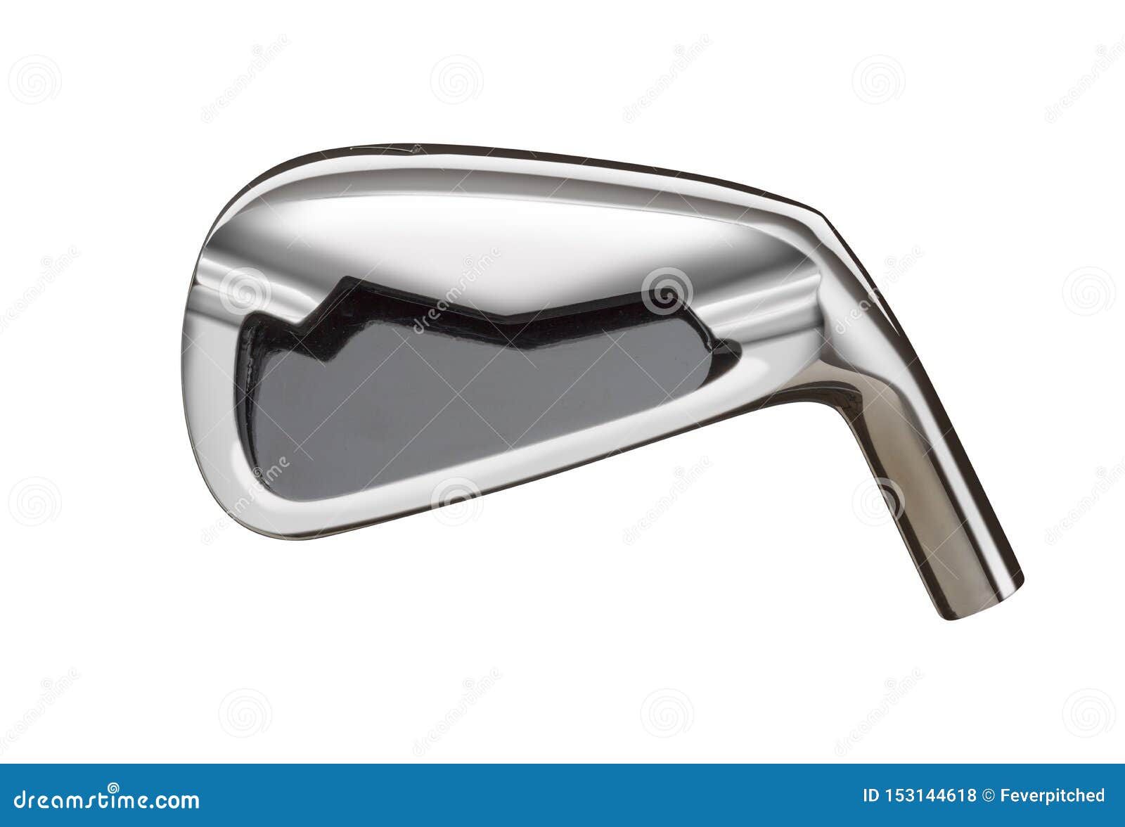 Blank Golf Club Iron Head Back Isolated on a White Background Stock