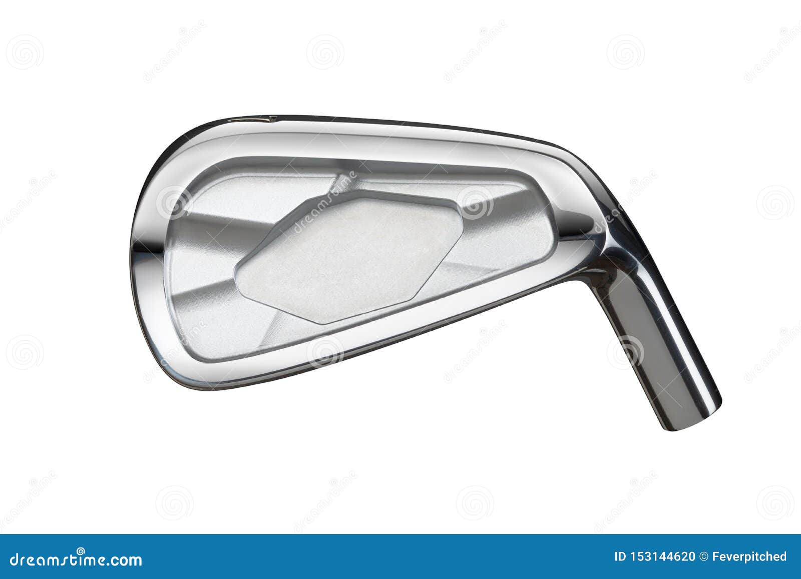 Blank Golf Club Iron Head Back Isolated on a White Background Stock