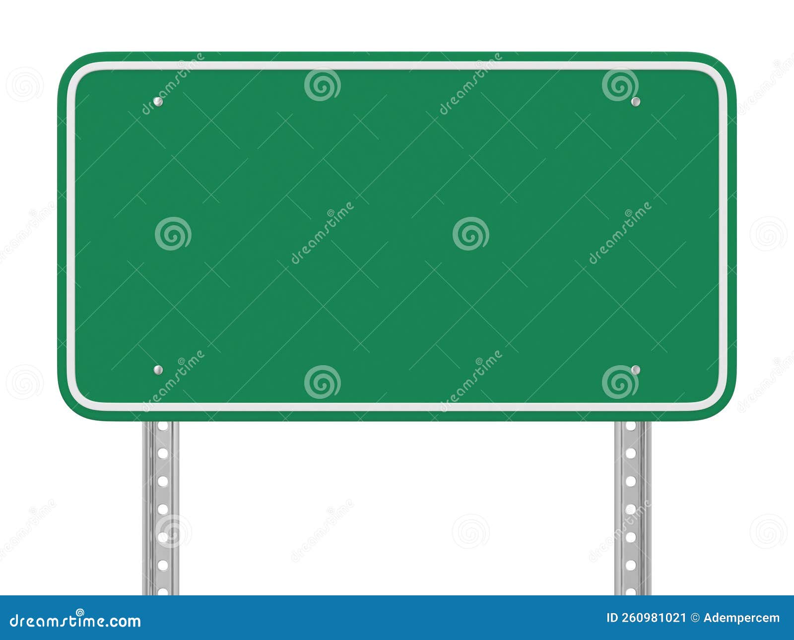 Blank Green Road Sign stock illustration. Illustration of traffic