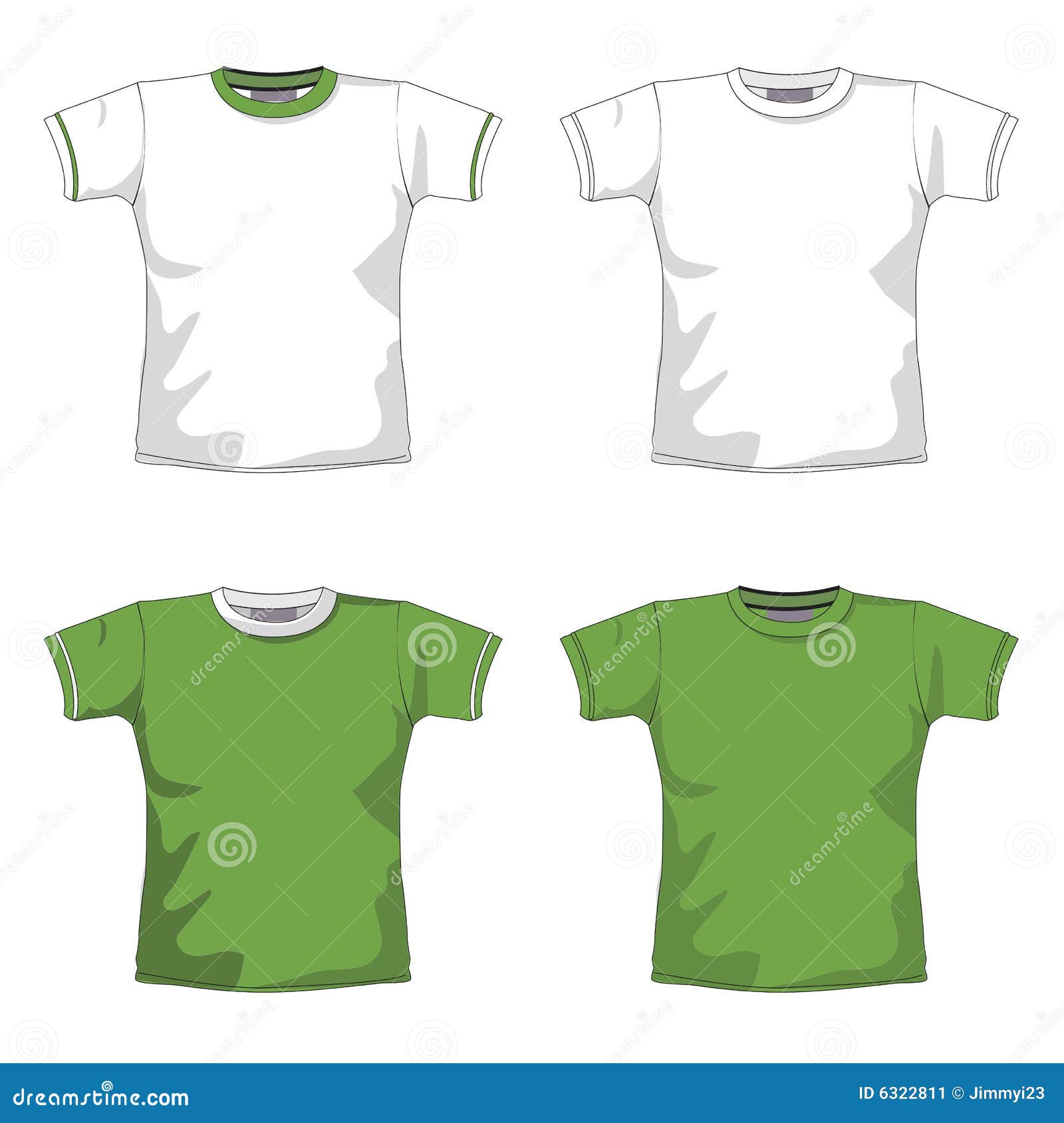 Blank green shirt t vektor illustrationer. Illustration av färg - 6322811