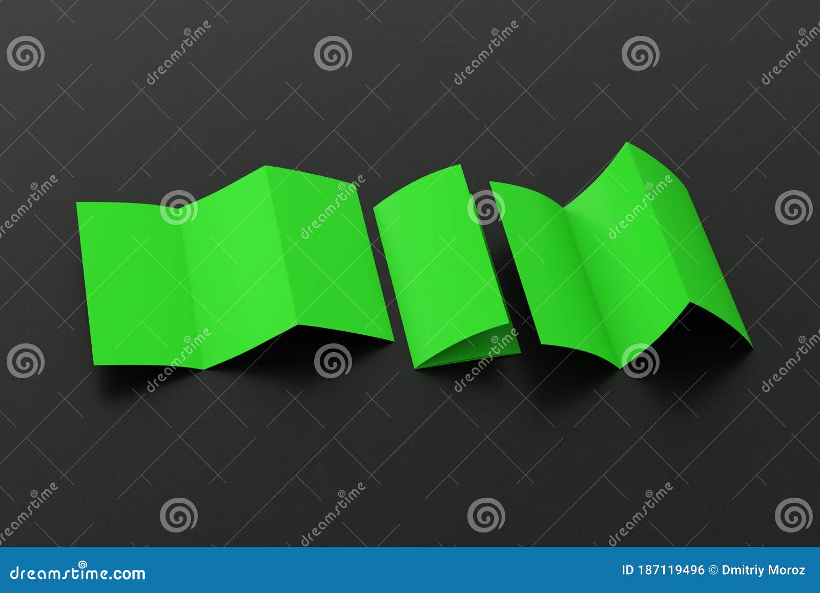 blank folded paper leaflet