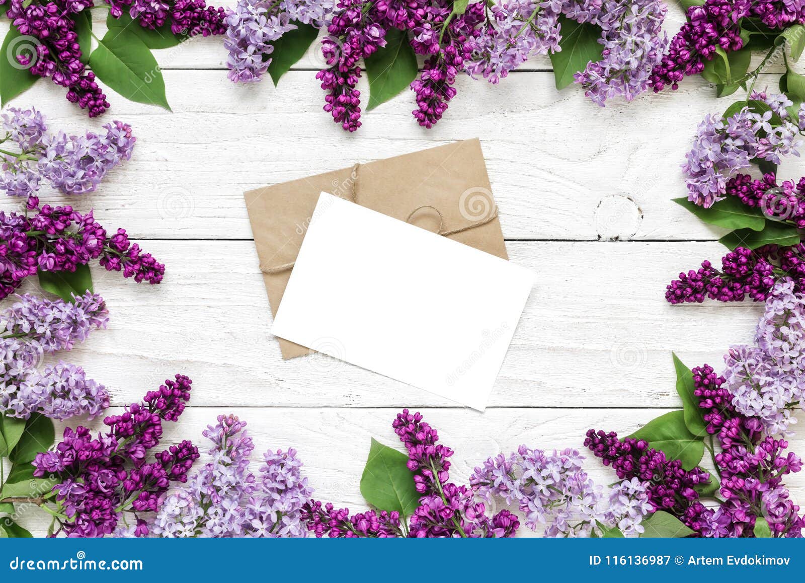 Download Blank Greeting Card Or Wedding Invitation In Frame Made Of ...