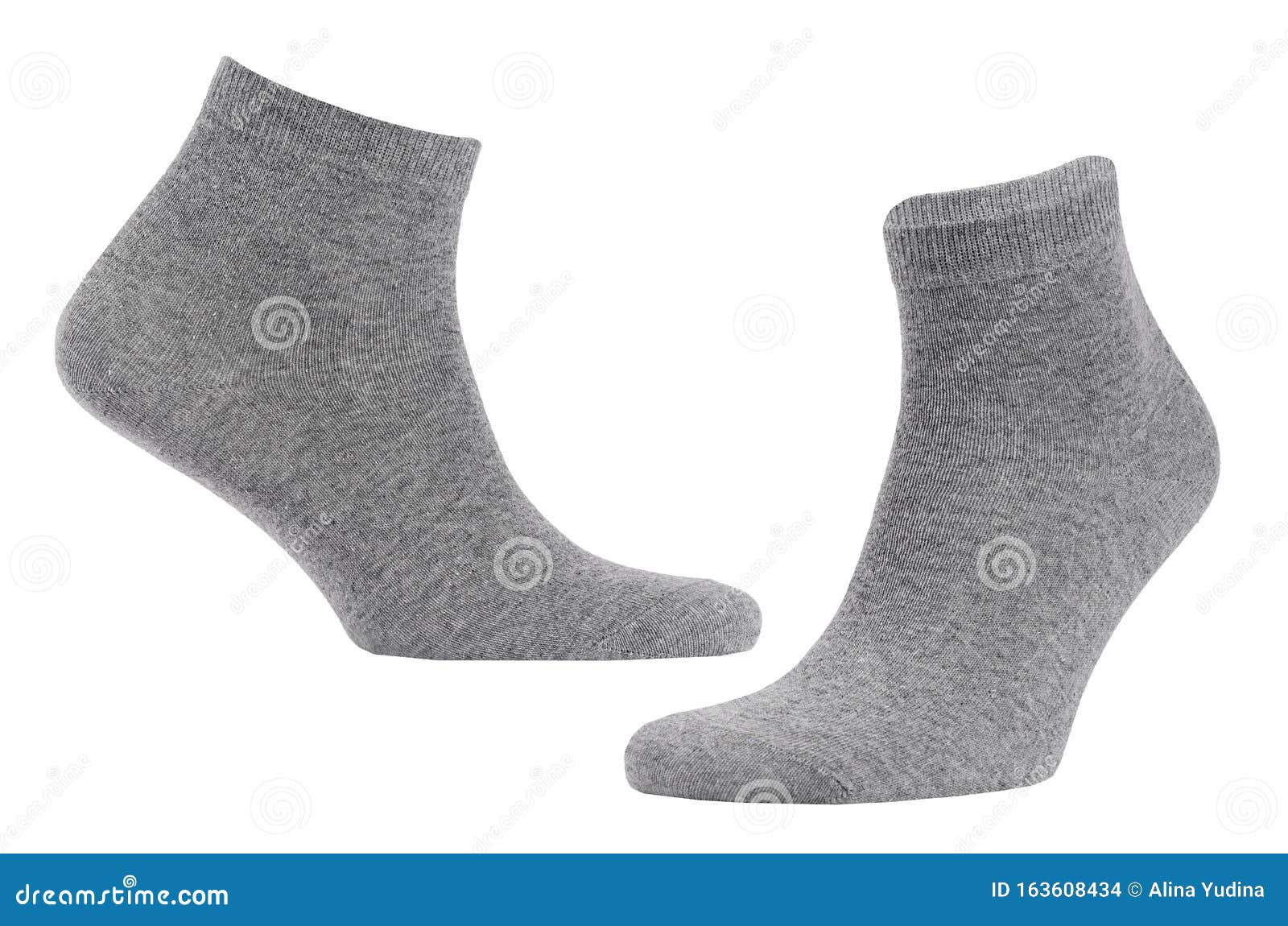 Download Blank Grey Cotton Medium Socks On Invisible Foot Isolated ...