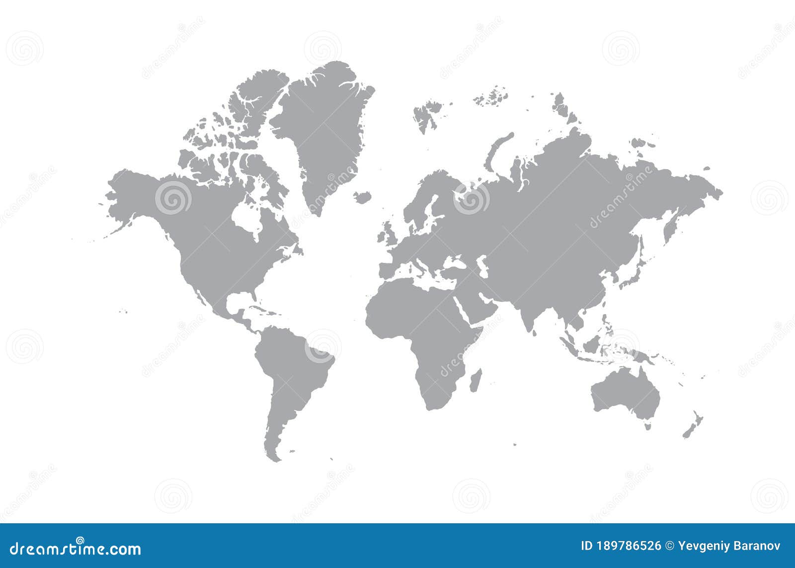 Download Blank Grey World Map Isolated On White Background Popular World Map Vector Globe Template For Website Design Cover Annual Stock Illustration Illustration Of Cartography Gray 189786526
