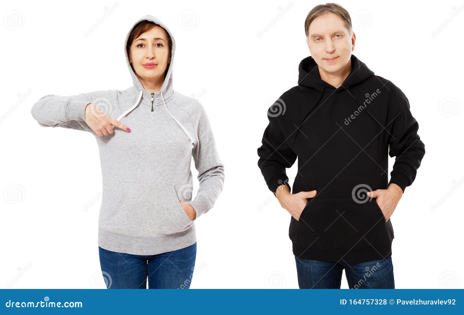 Download Blank Greyblack Sweatshirt Mock Up Isolated. Couple Wear ...