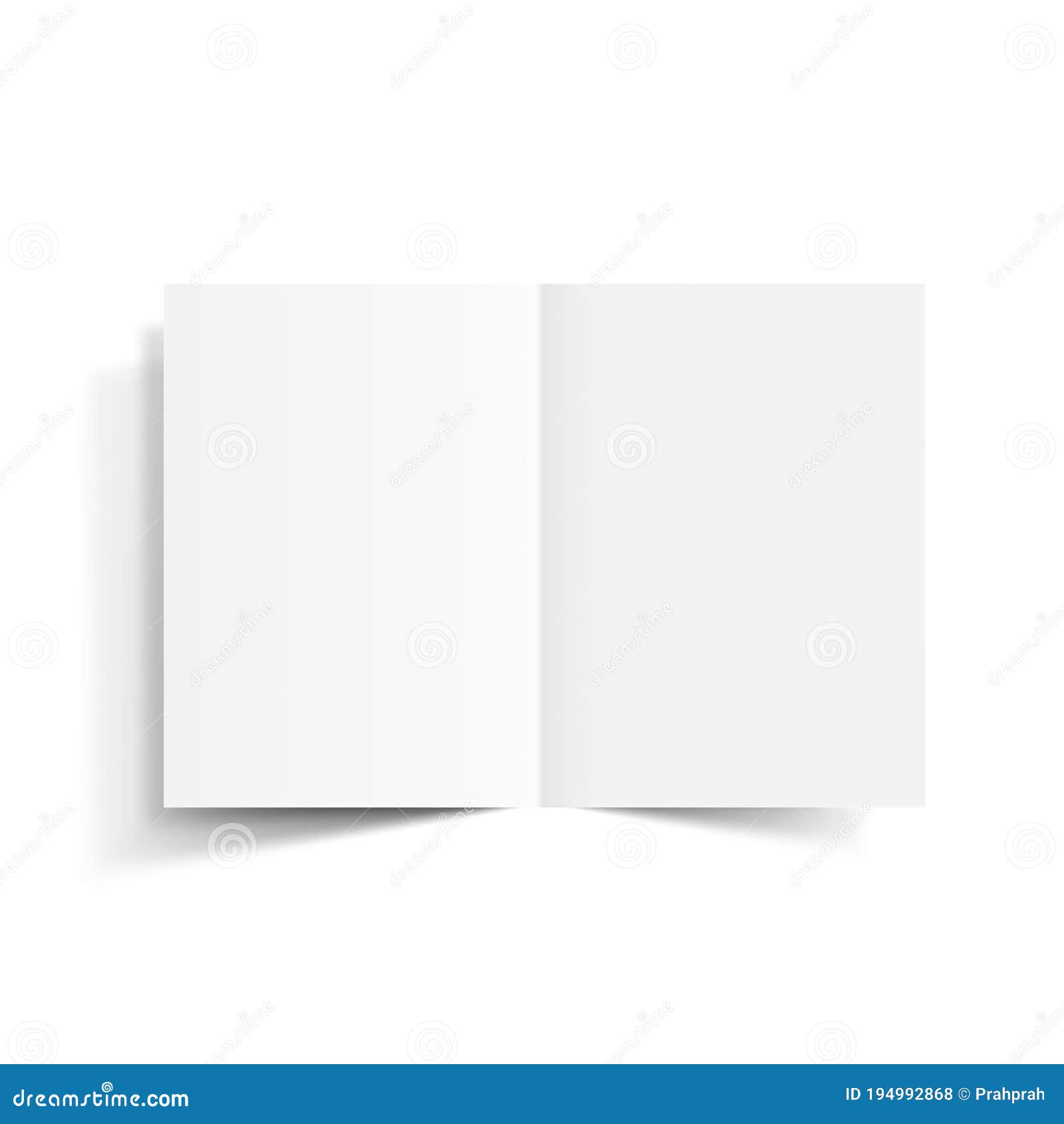 Blank Half Fold Brochure Template For Your Design Stock Vector Illustration Of Open Closed 194992868