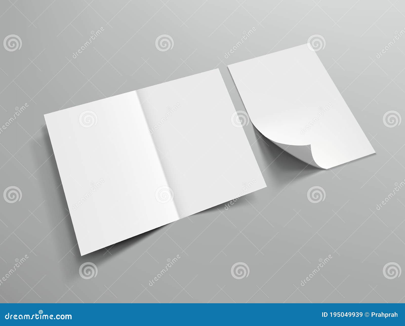 Blank Half Fold Brochure Template For Your Design Stock Illustration Illustration Of Catalog Cover 195049939