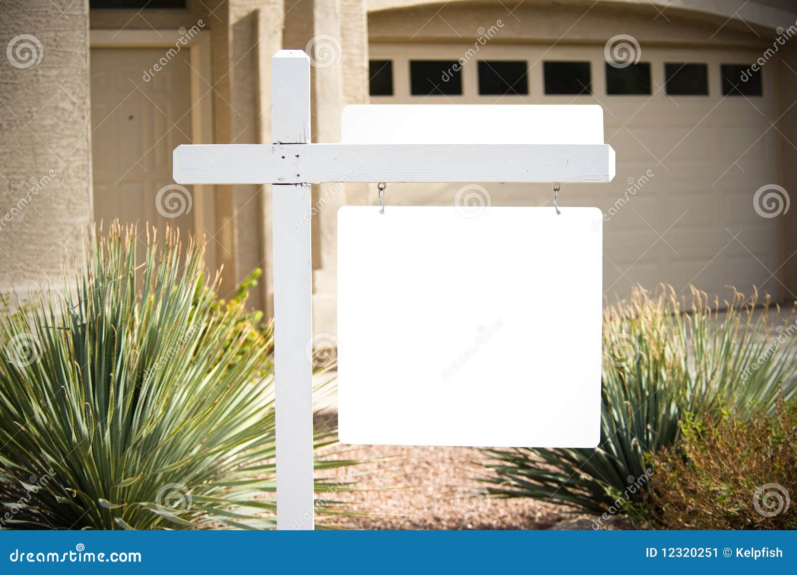Blank home for sale sign stock image. Image of foreclosure 12320251