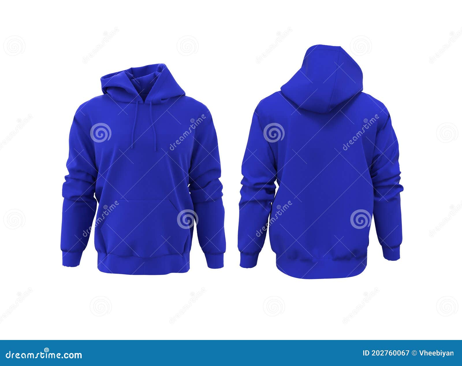 Download Blank Hooded Sweatshirt Mockup For Print Stock ...